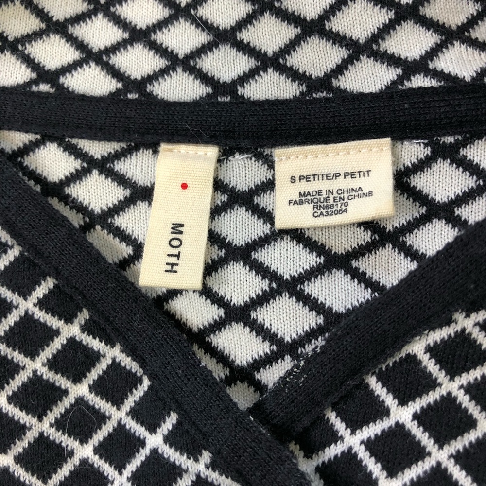 Anthropologie Moth Jacket Small Knit Moto Sweater - Picture 6 of 8